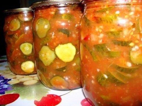 Огурцы в томатно-чесночной заливке